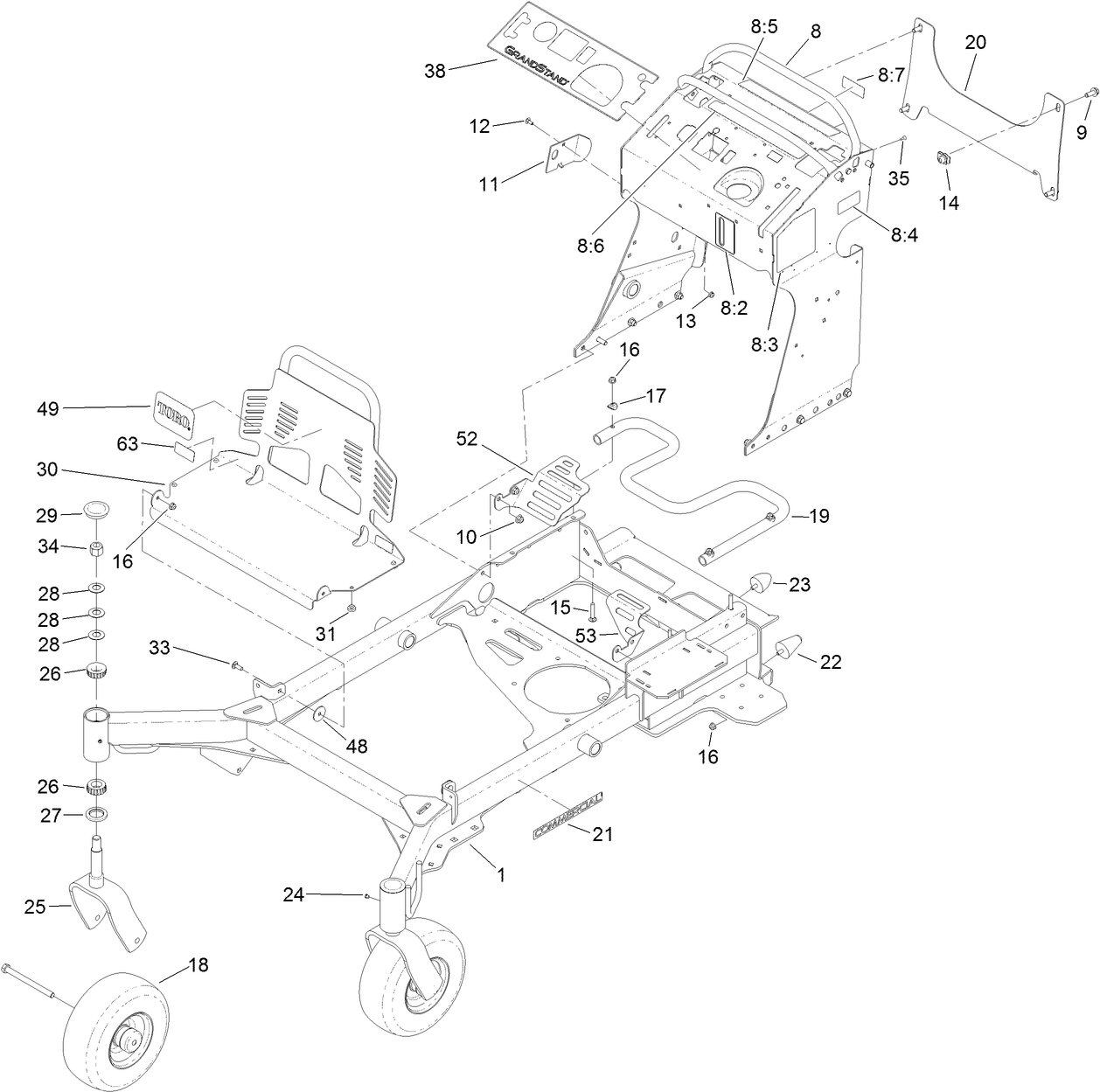 60 Inch Frame Assembly