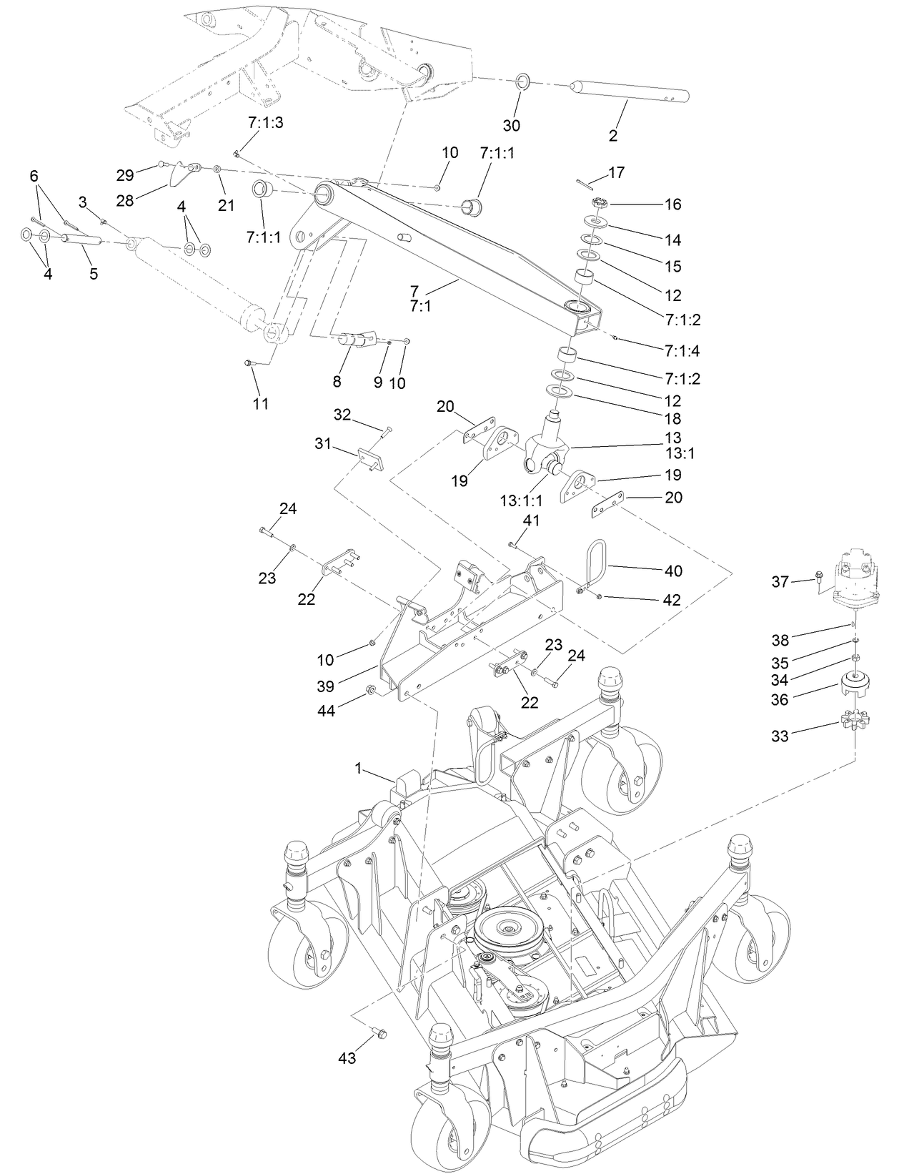 Left Hand Deck Connection Assembly
