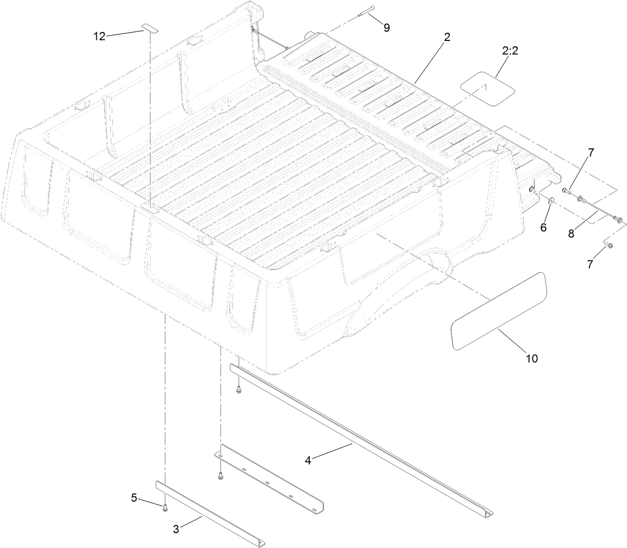 Cargo Bed and Tailgate Service Assembly No. 133-0560