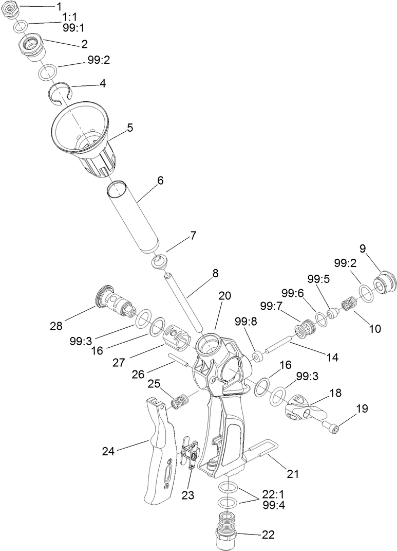 Spray Gun Assembly No. 120-8610