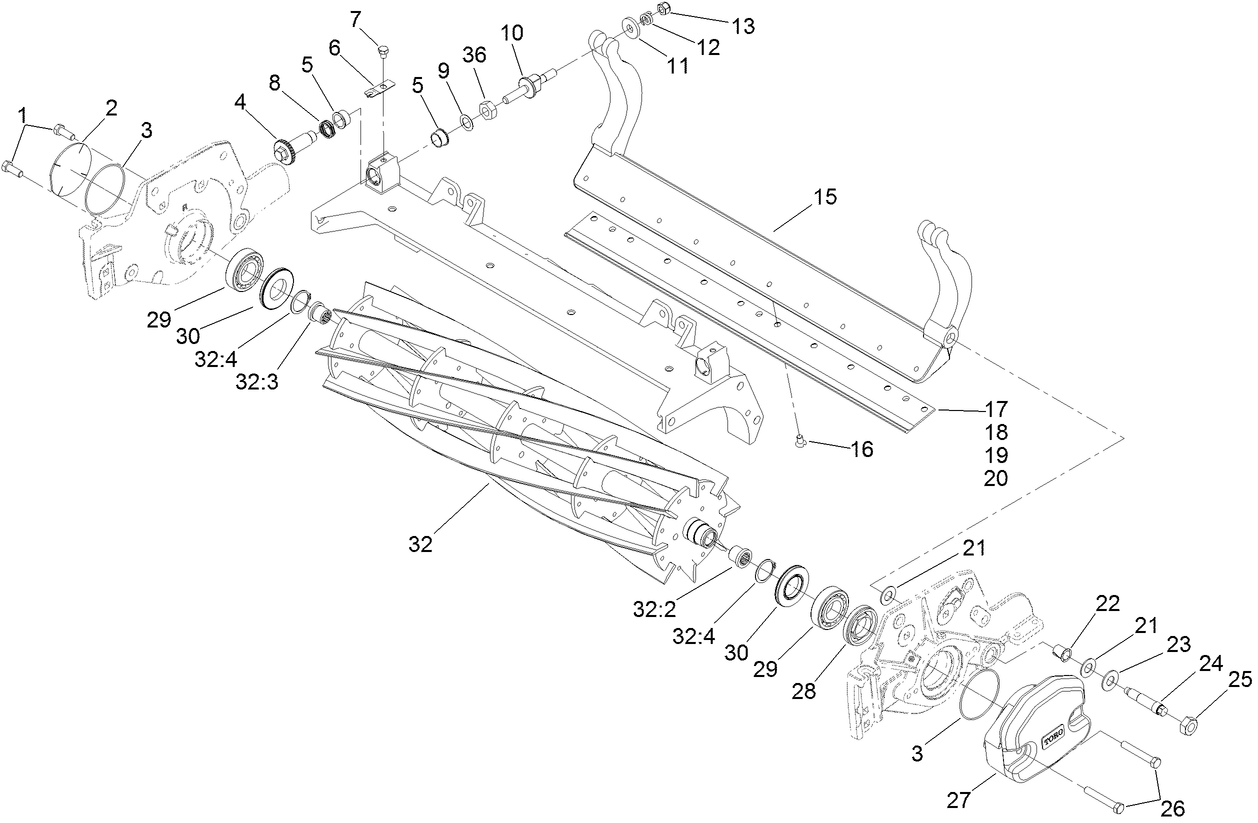Reel and Bedbar Assembly