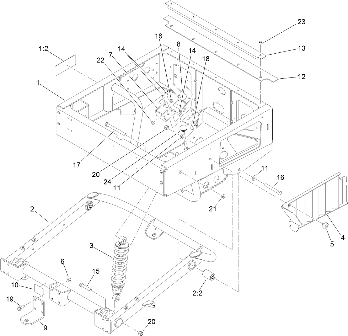 Rear Frame and Suspension Assembly