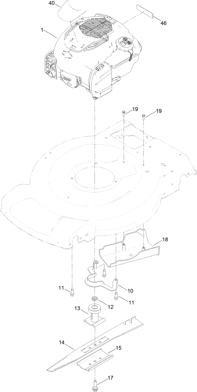 Engine and Blade Assembly