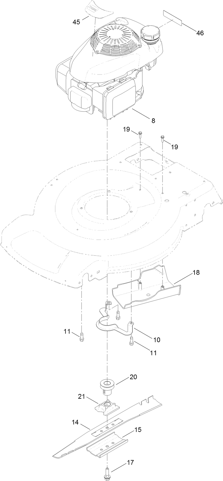 Engine and Blade Assembly