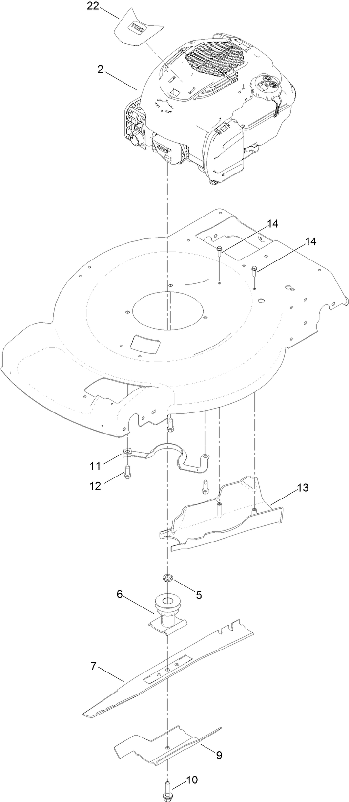 Engine and Blade Assembly