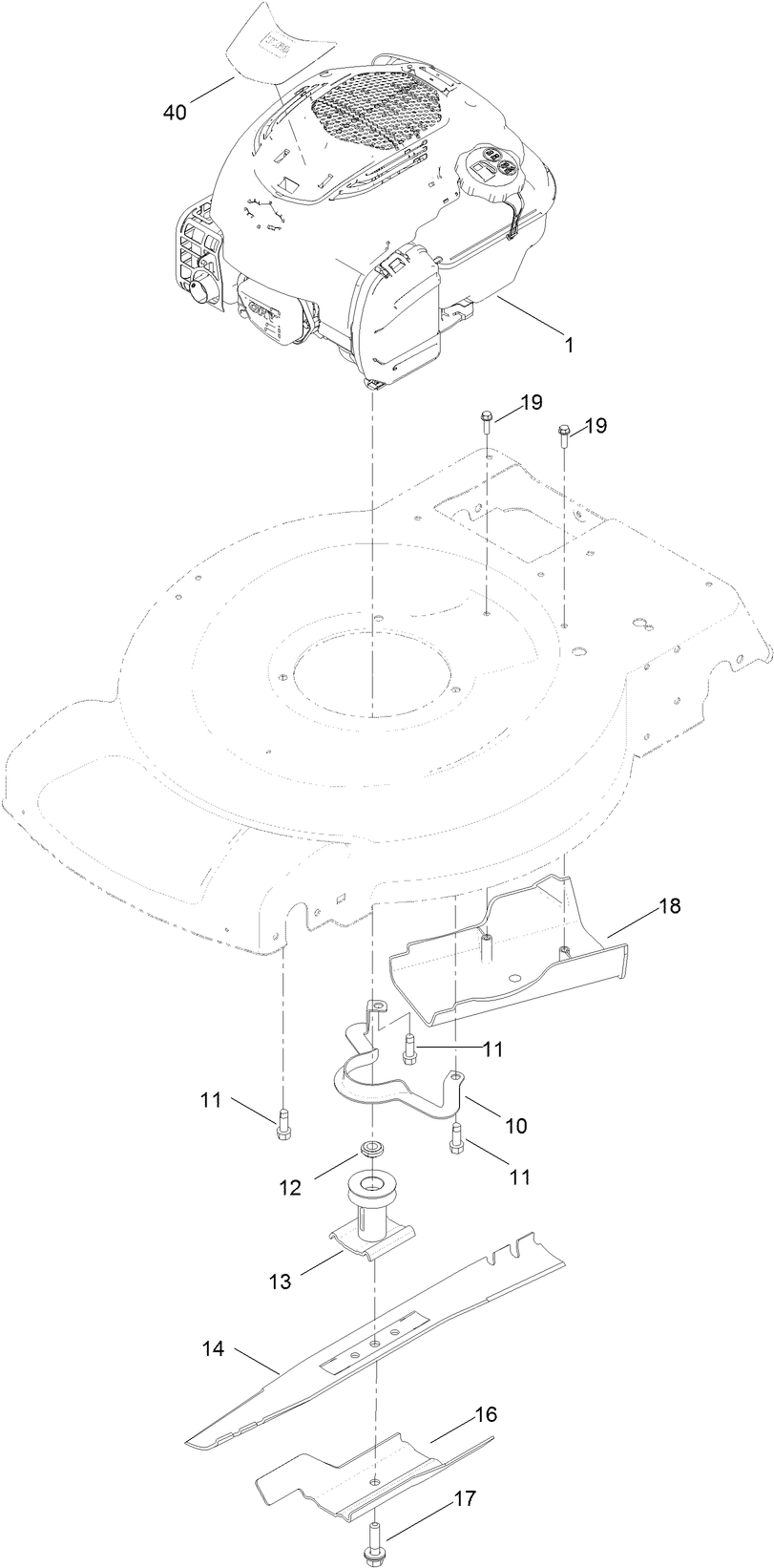 Engine and Blade Assembly