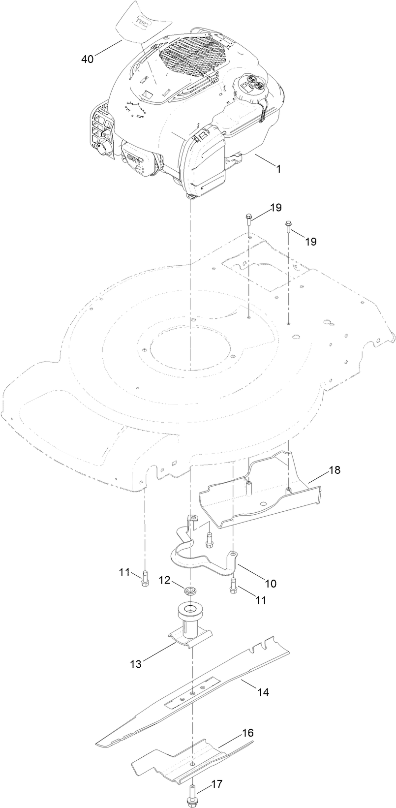Engine and Blade Assembly