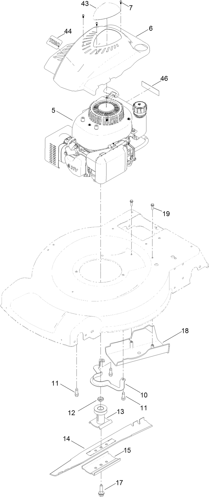 Engine and Blade Assembly