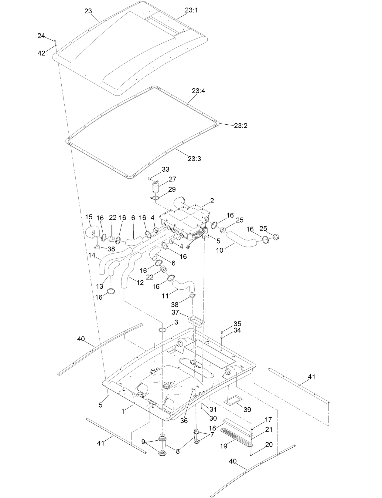 Mixing Box and Vent Hose Assembly