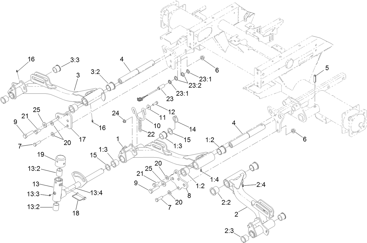 No. 1, 4 and 5 Lift Arm Assembly