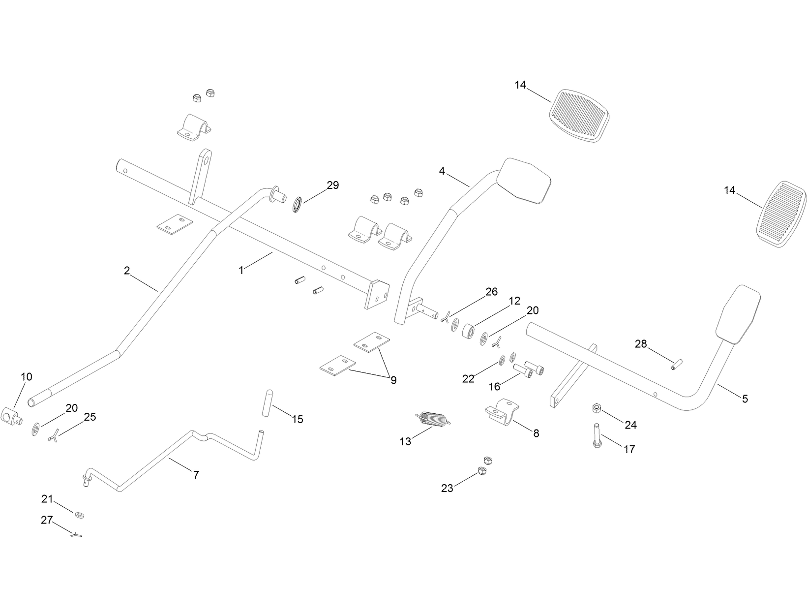 Operation-Travel Pedal Assembly