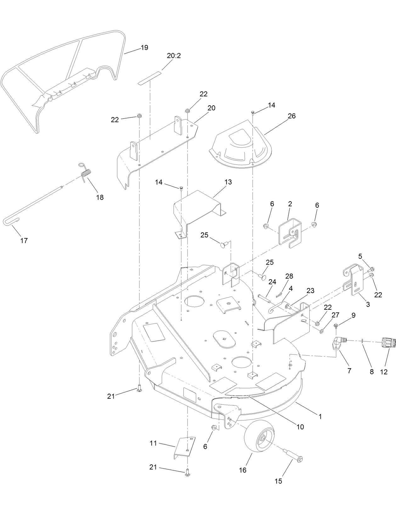 34 Inch Deck Assembly