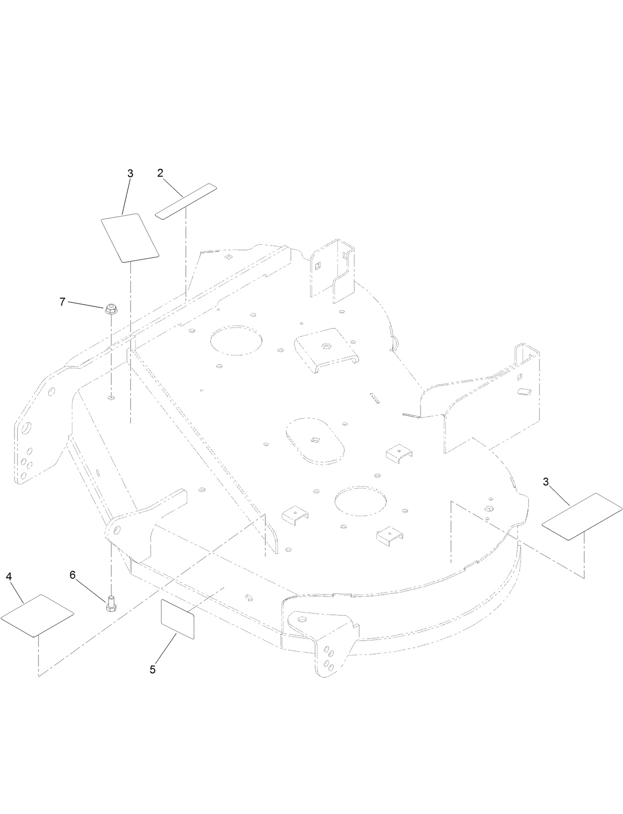 34 Inch Deck and Decal Assembly No. 130-7017