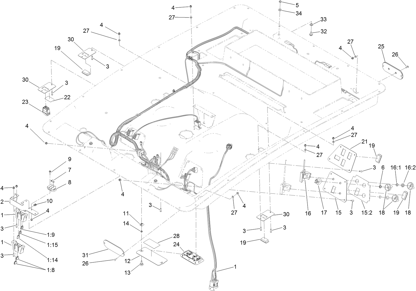 Headliner Wire Harness Assembly