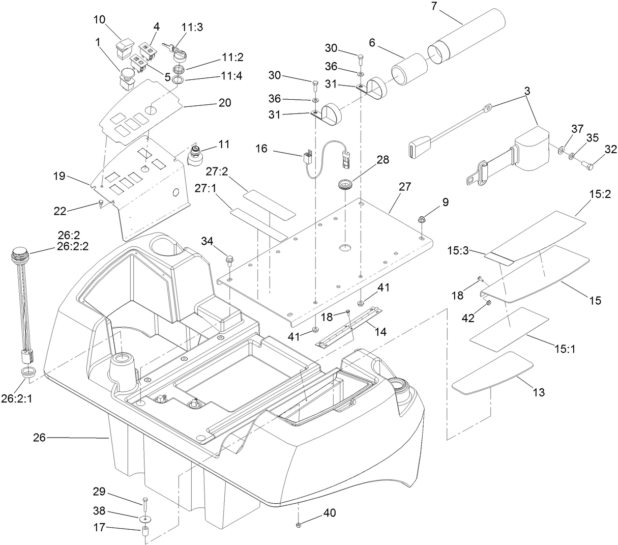 Fuel Tank and Control Panel Assembly