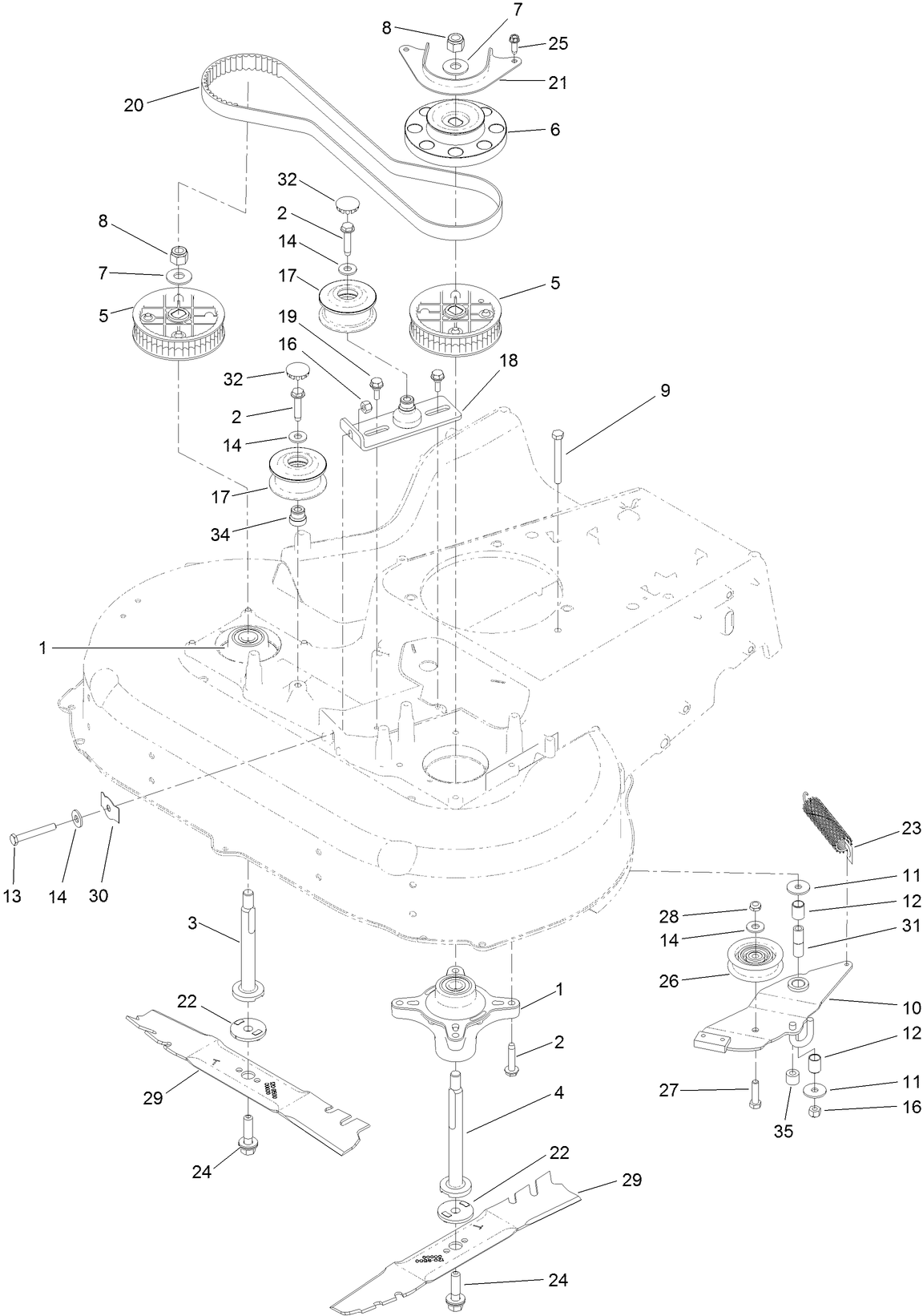 Spindle and Blade Assembly