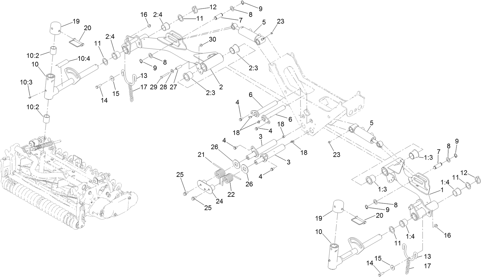 No. 2 and No. 3 Lift Arm Assembly