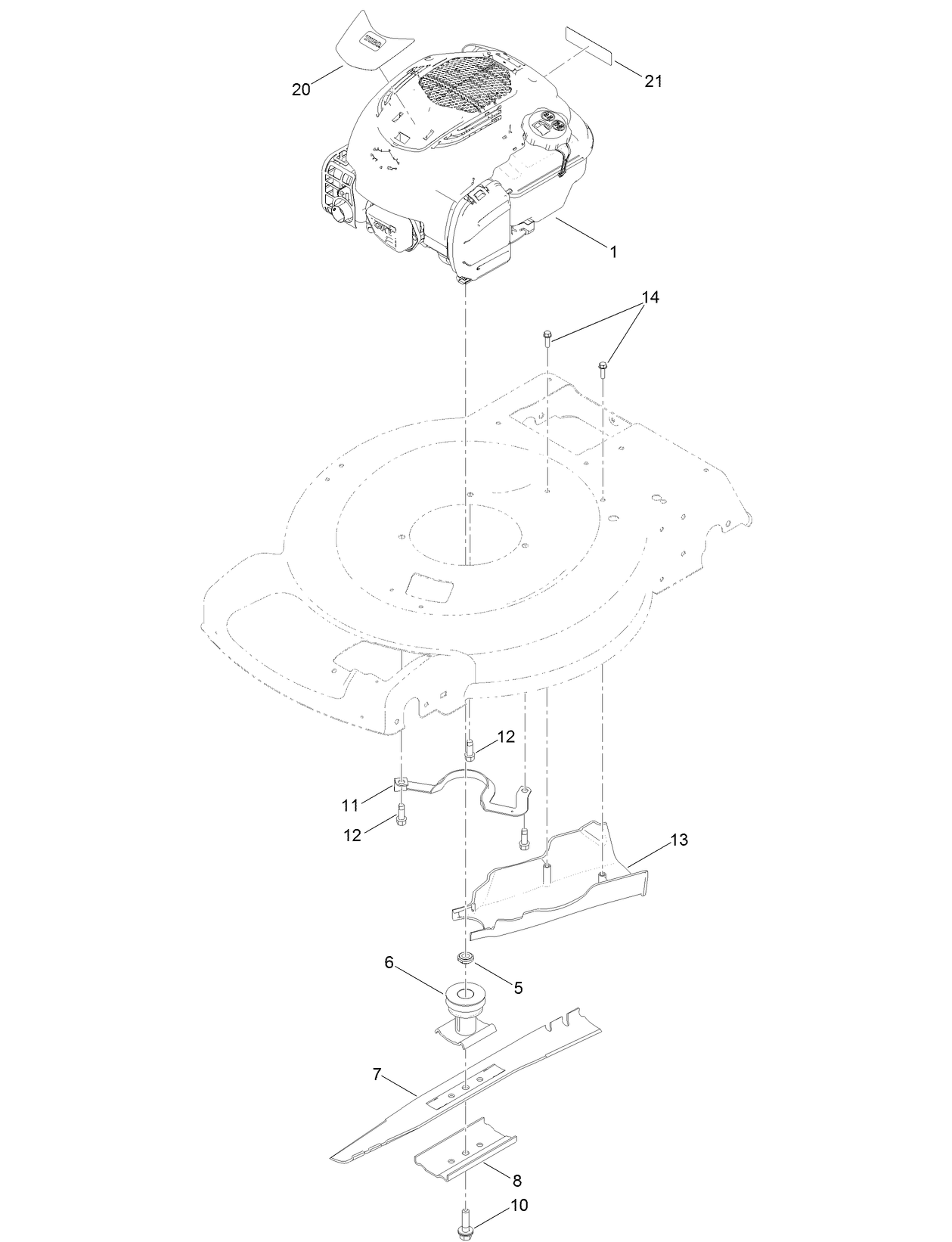 Engine and Blade Assembly
