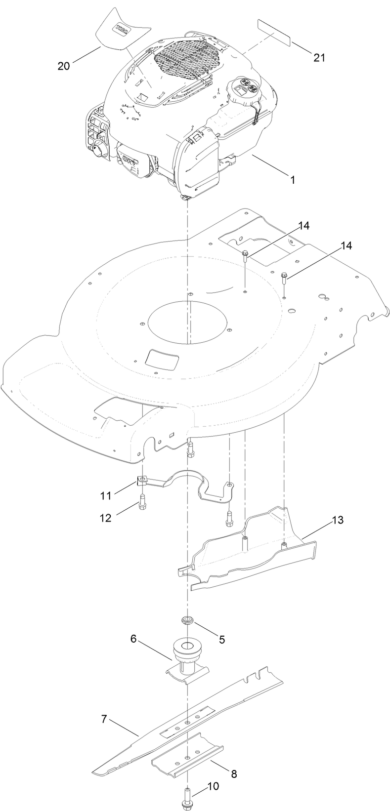 Engine and Blade Assembly