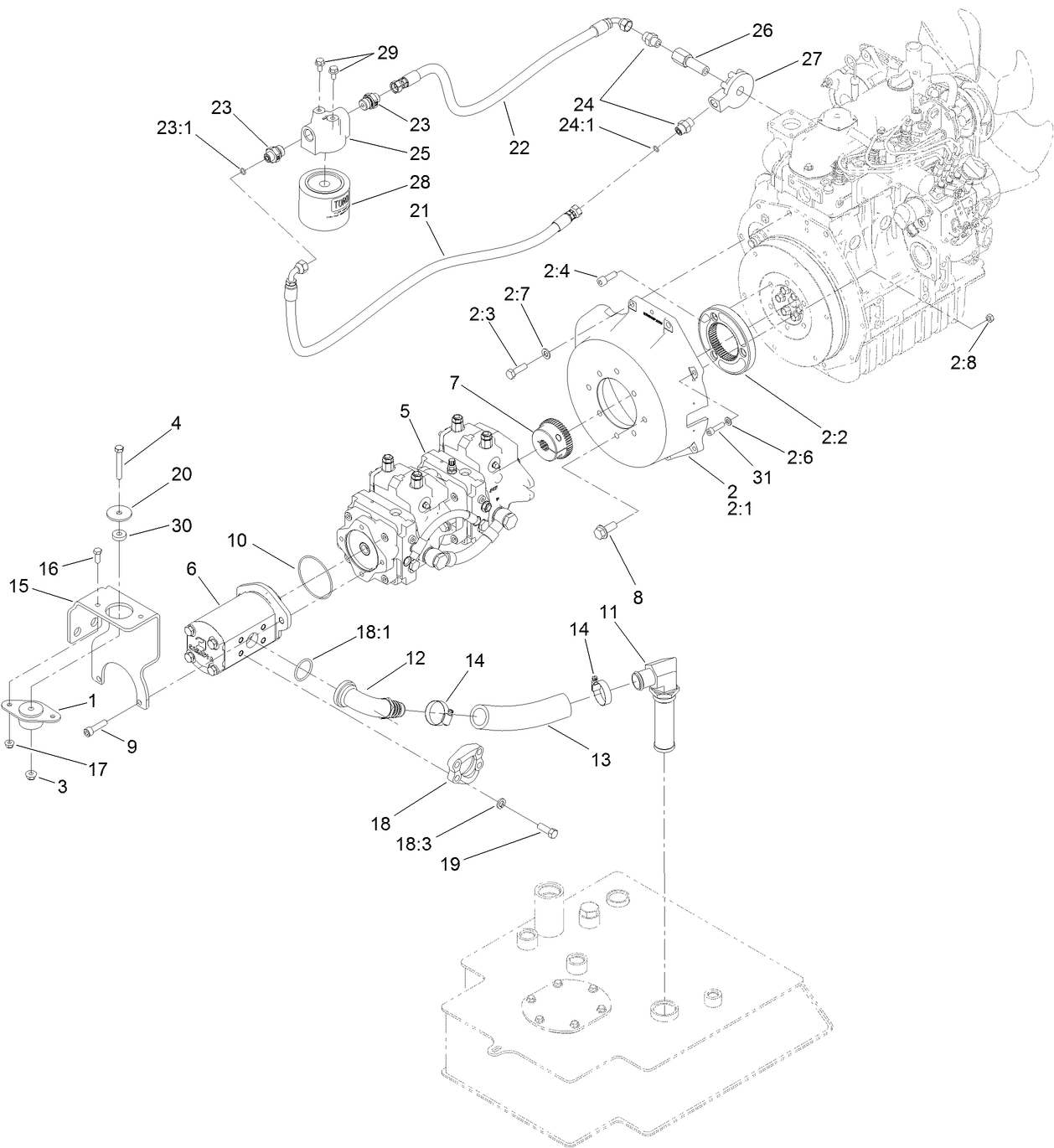 Tandem Pump and Gear Pump Assembly