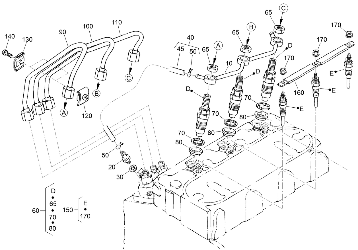 Nozzle Holder and Glow Plug Assembly