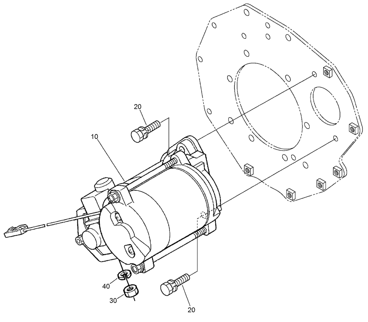 Starter Installation Assembly