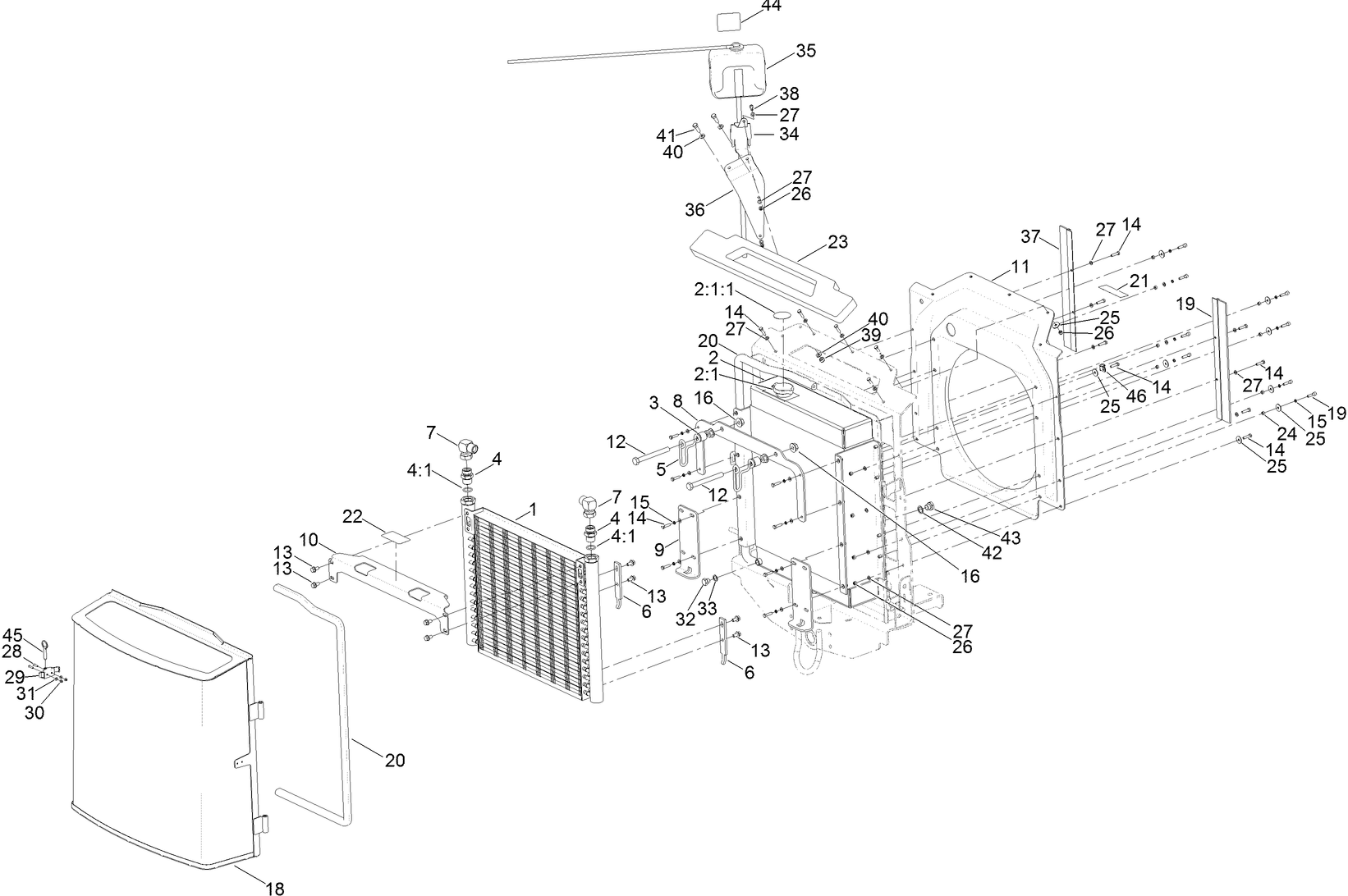 Radiator and Oil Cooler Assembly
