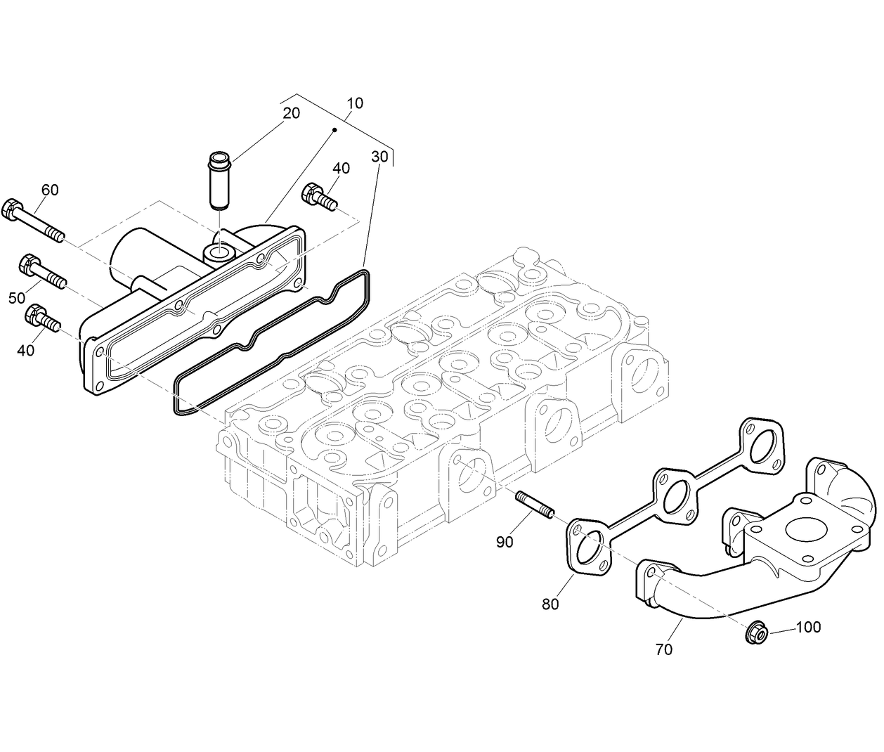 Inlet and Exhaust Manifold Assembly