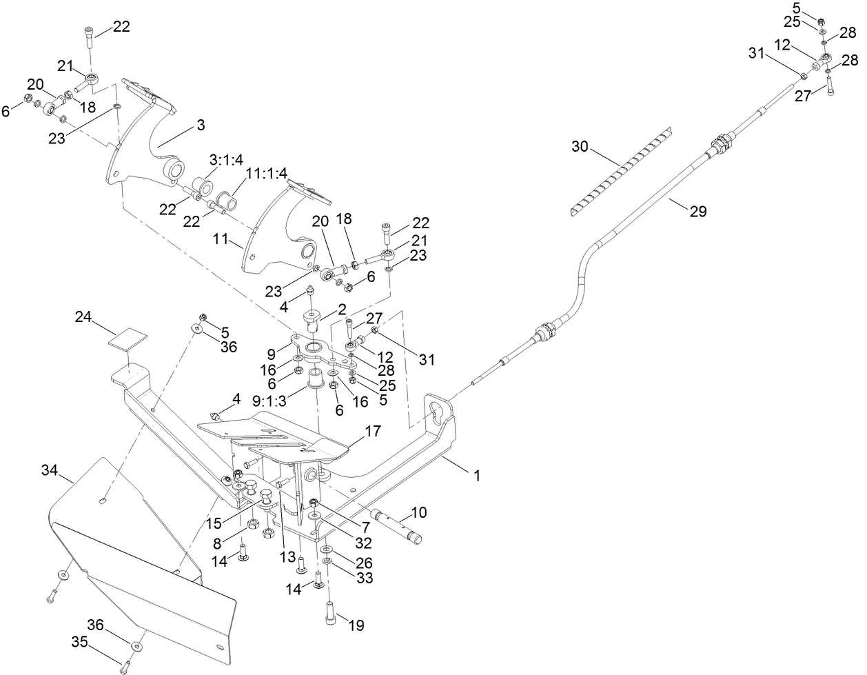 Control Pedals Assembly