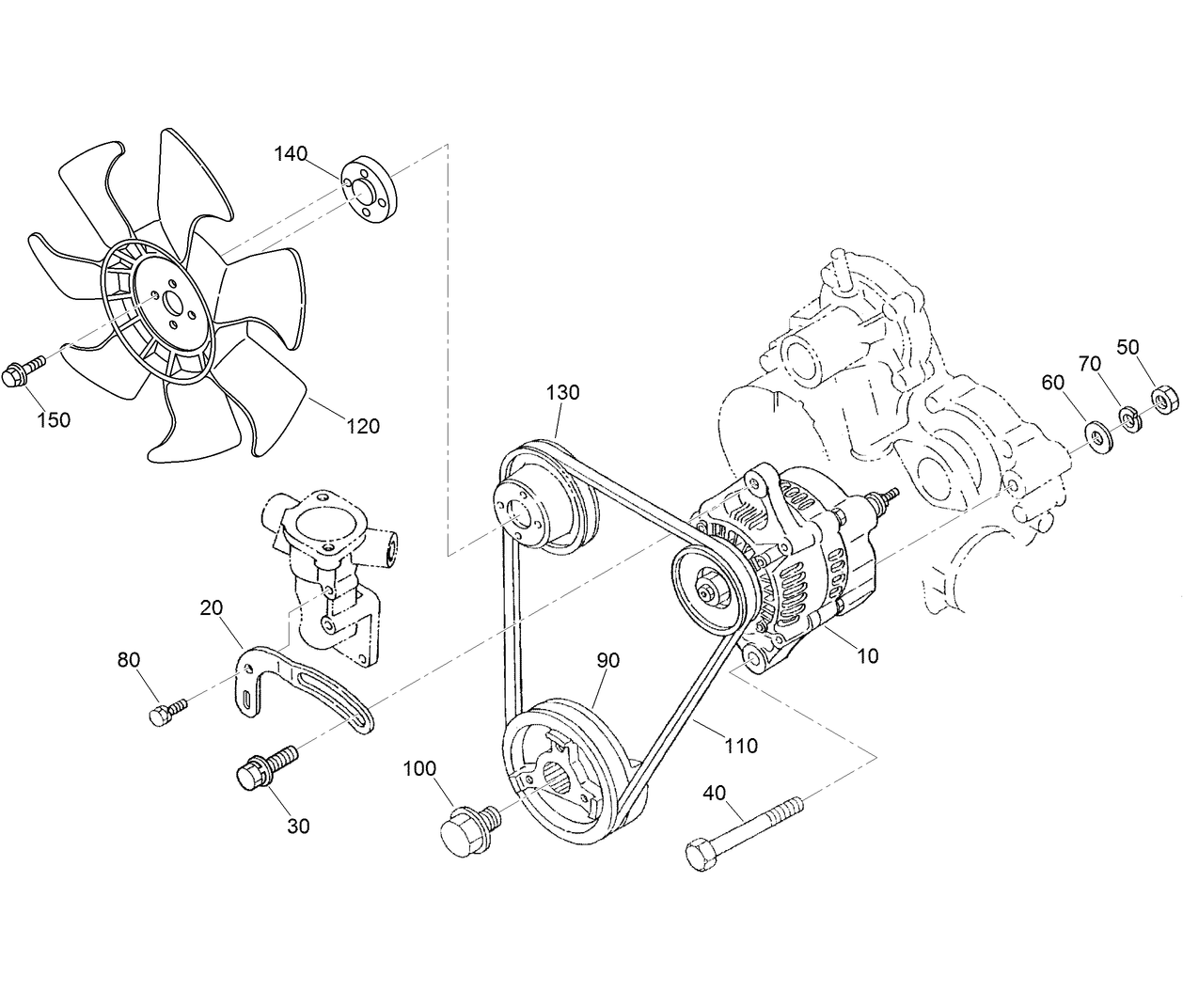Alternator and Pulley Assembly
