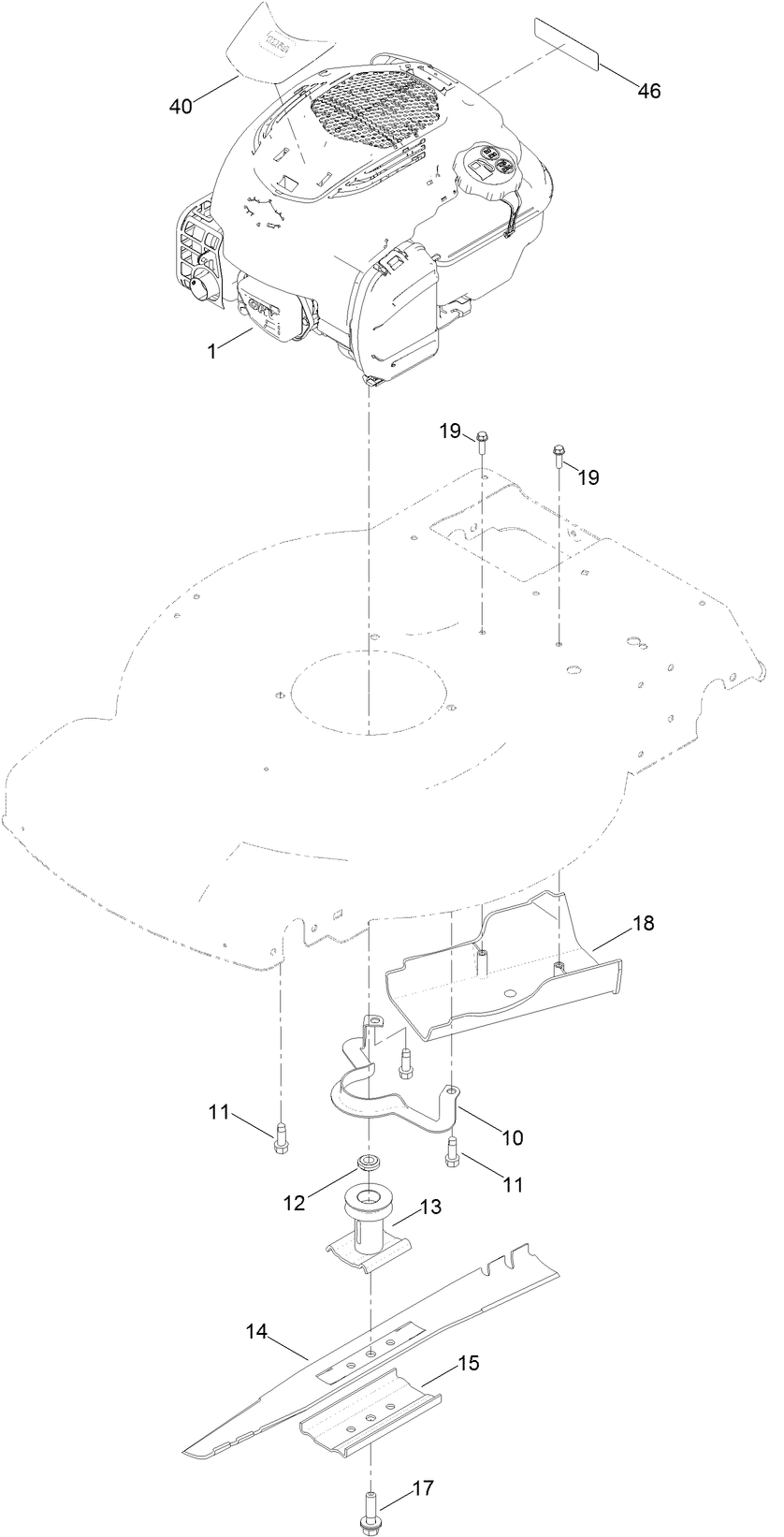 Engine and Blade Assembly