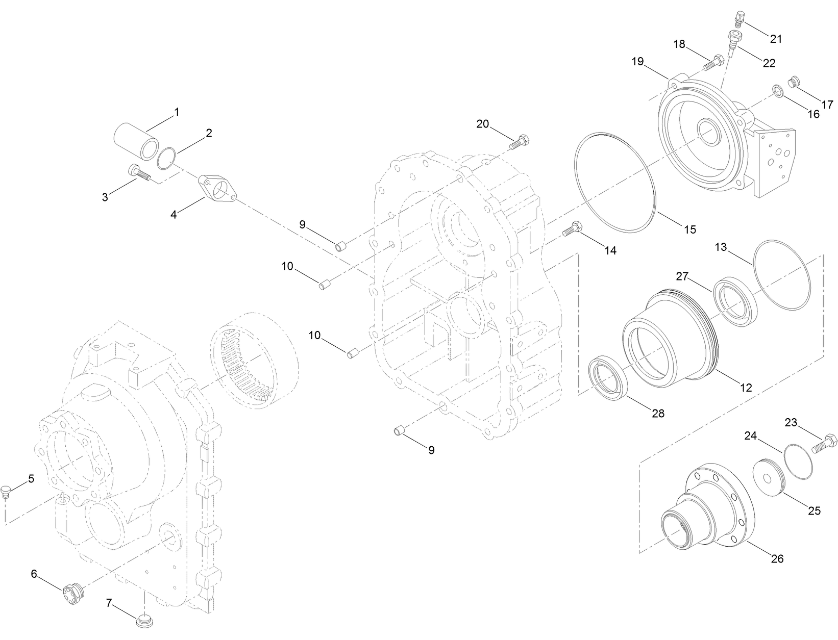 Housing And Covers Assembly Transmission Assembly No. AU106132