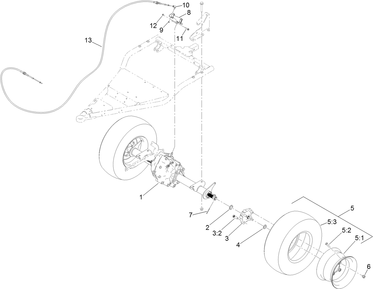 Rear Wheel and Transaxle Assembly