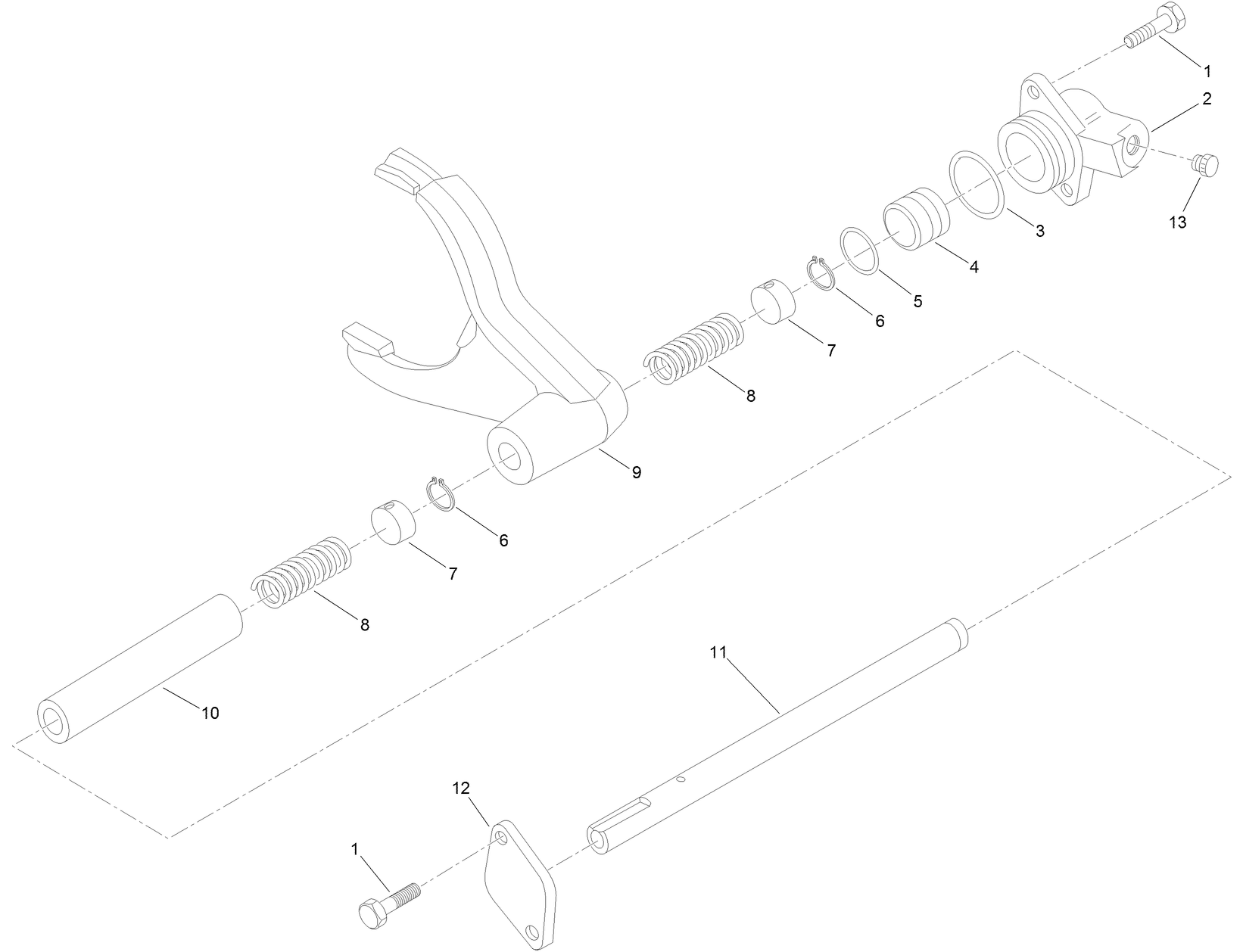 Differential Locking Assembly Axle Assembly No. AU106863