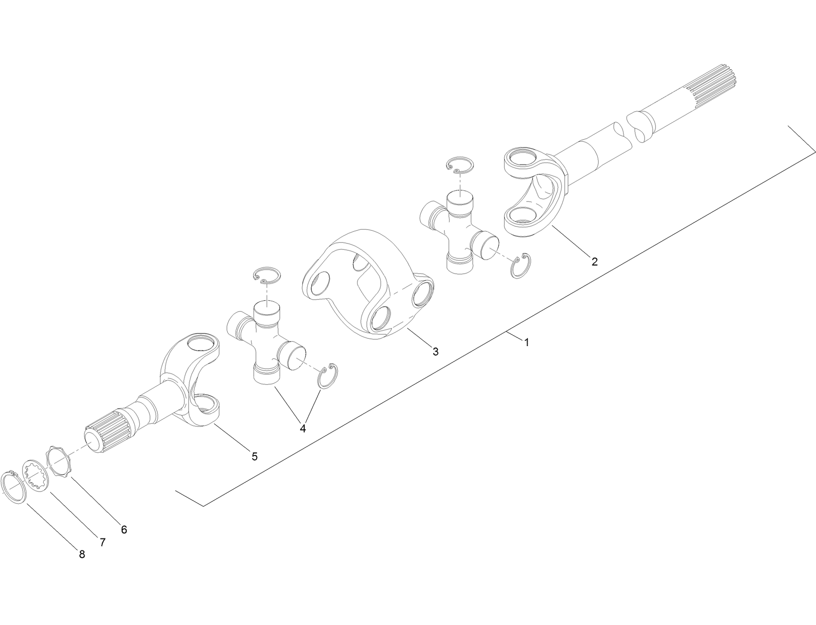 Double U-Joint Assembly Axle Assembly No. AU106863