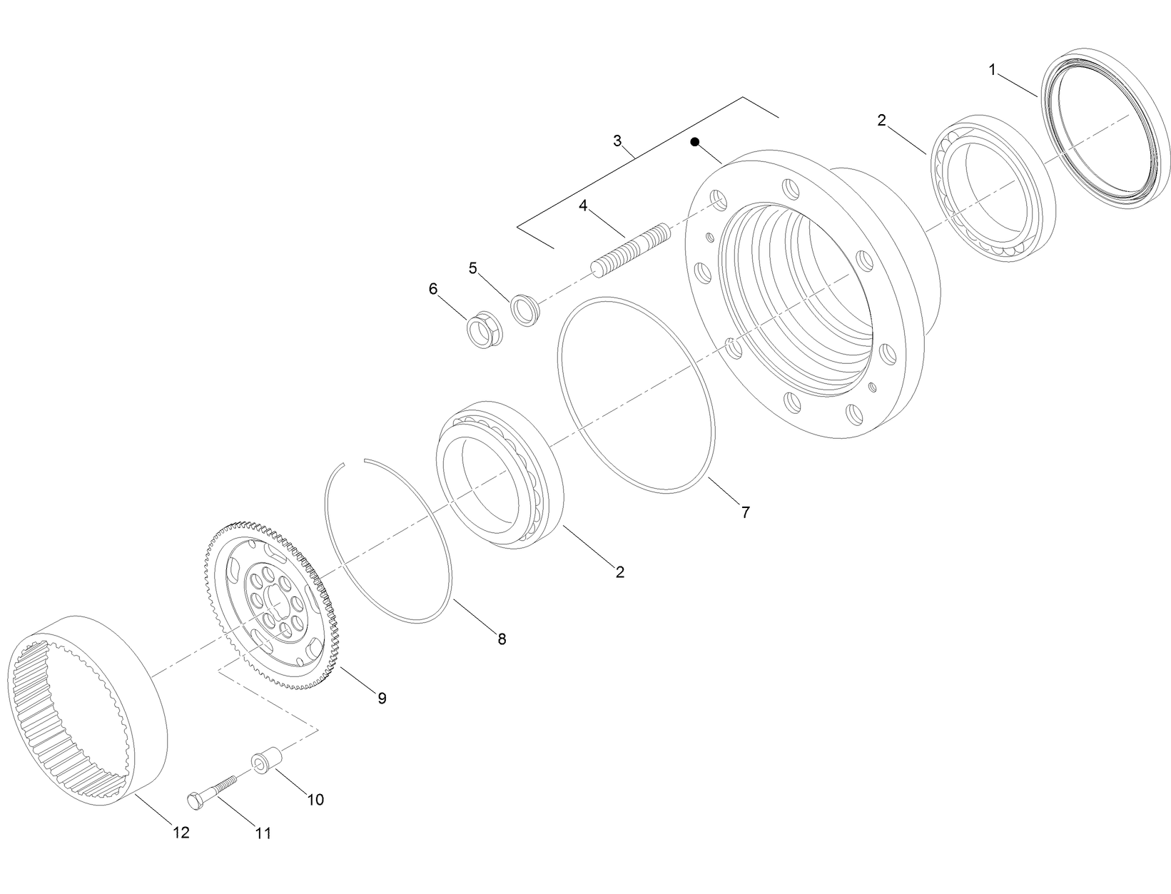 Wheel Hub Assembly Axle Assembly No. AU106863