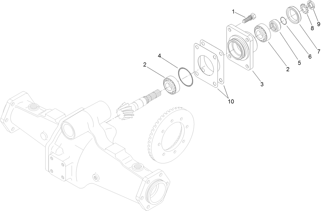 Bevel Pinion Shaft Assembly  Rear Axle Assembly No. 106-1120
