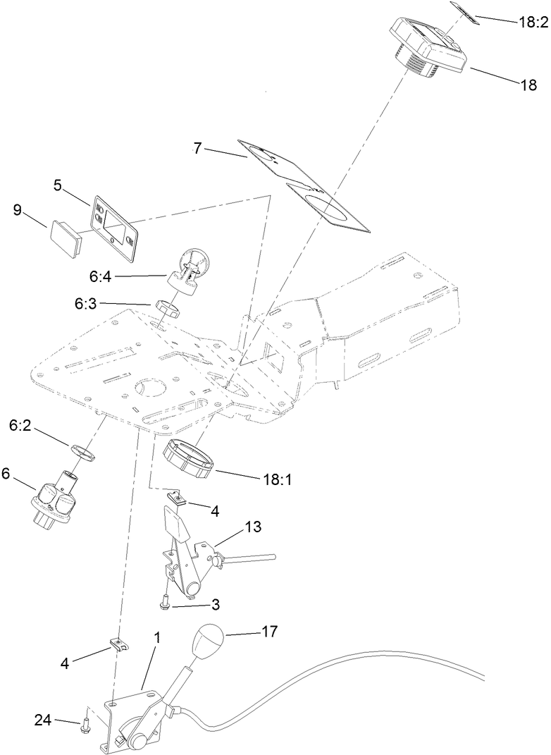Ignition, Throttle and Choke Control Assembly