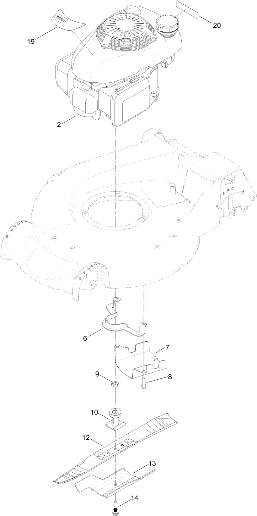 Engine and Blade Assembly