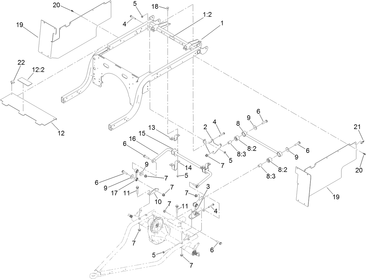 Rear Frame and Suspension Assembly
