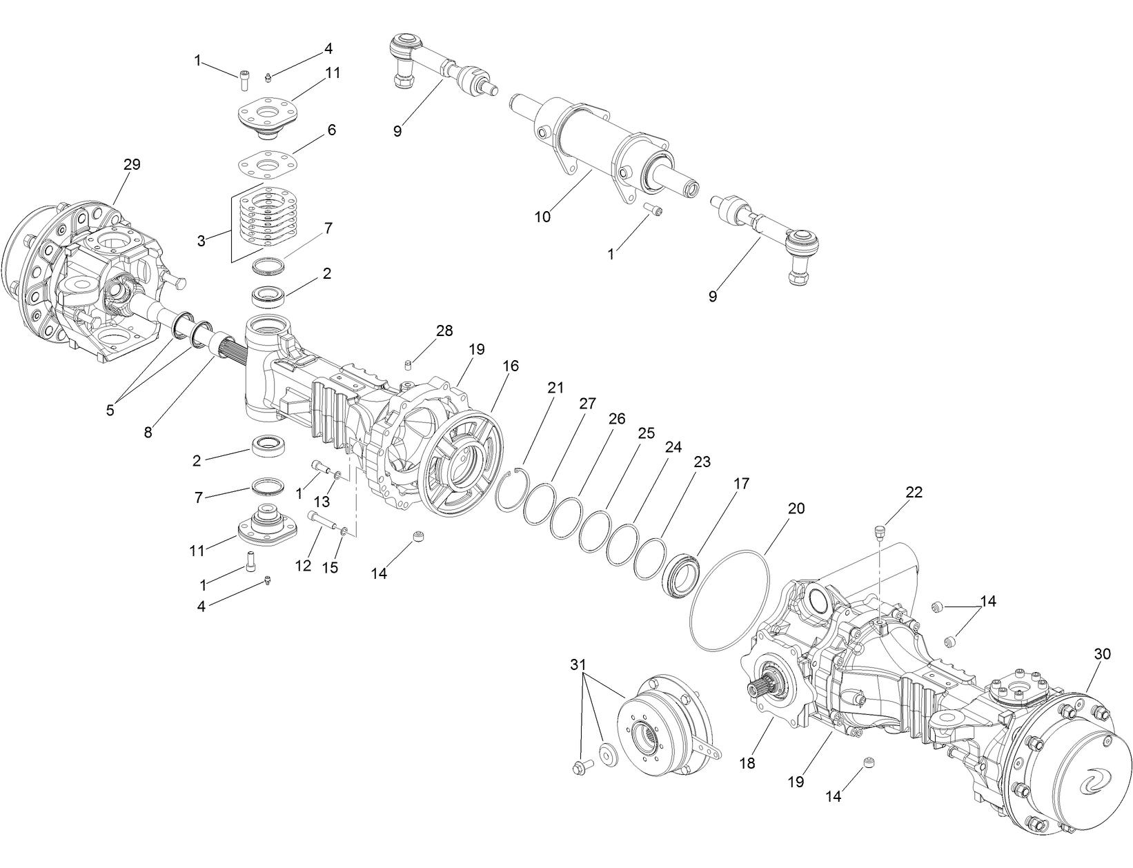 Front Axle Assembly No. AU124914