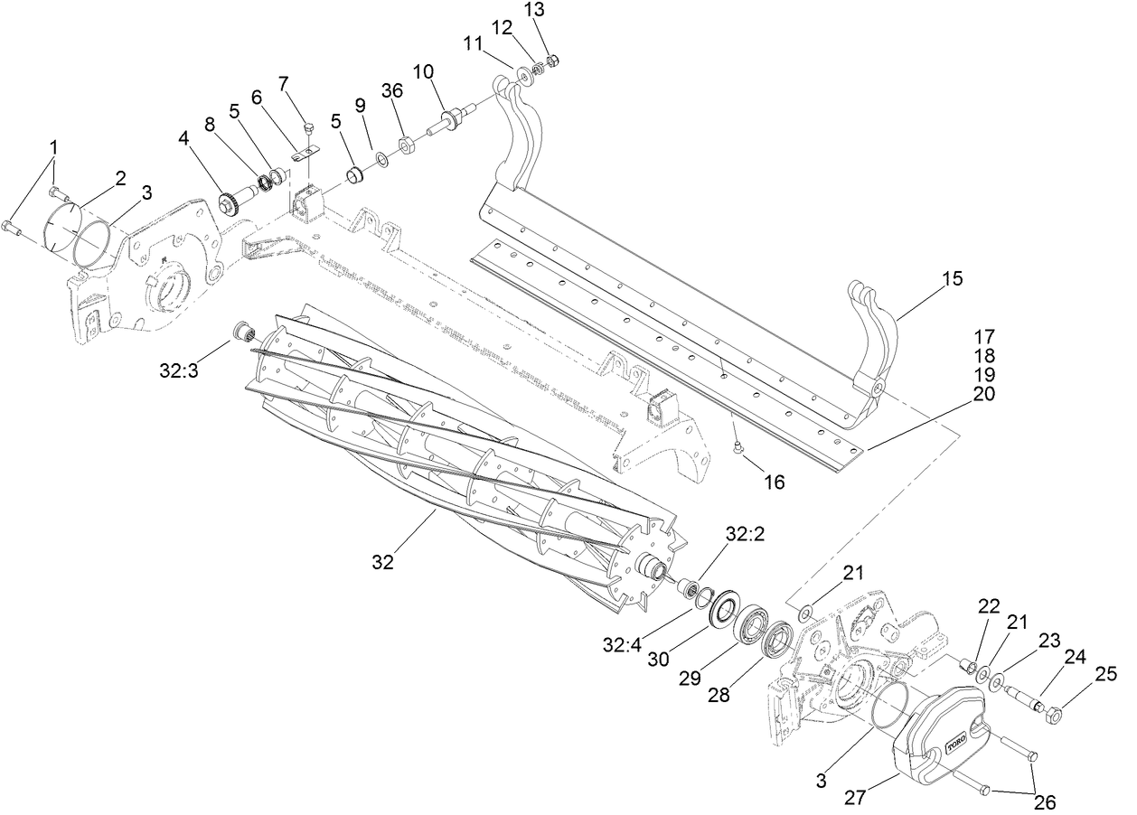 Reel and Bedbar Assembly