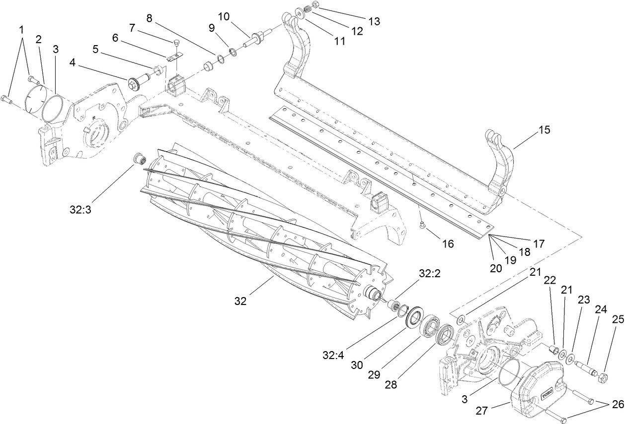 Reel and Bedbar Assembly
