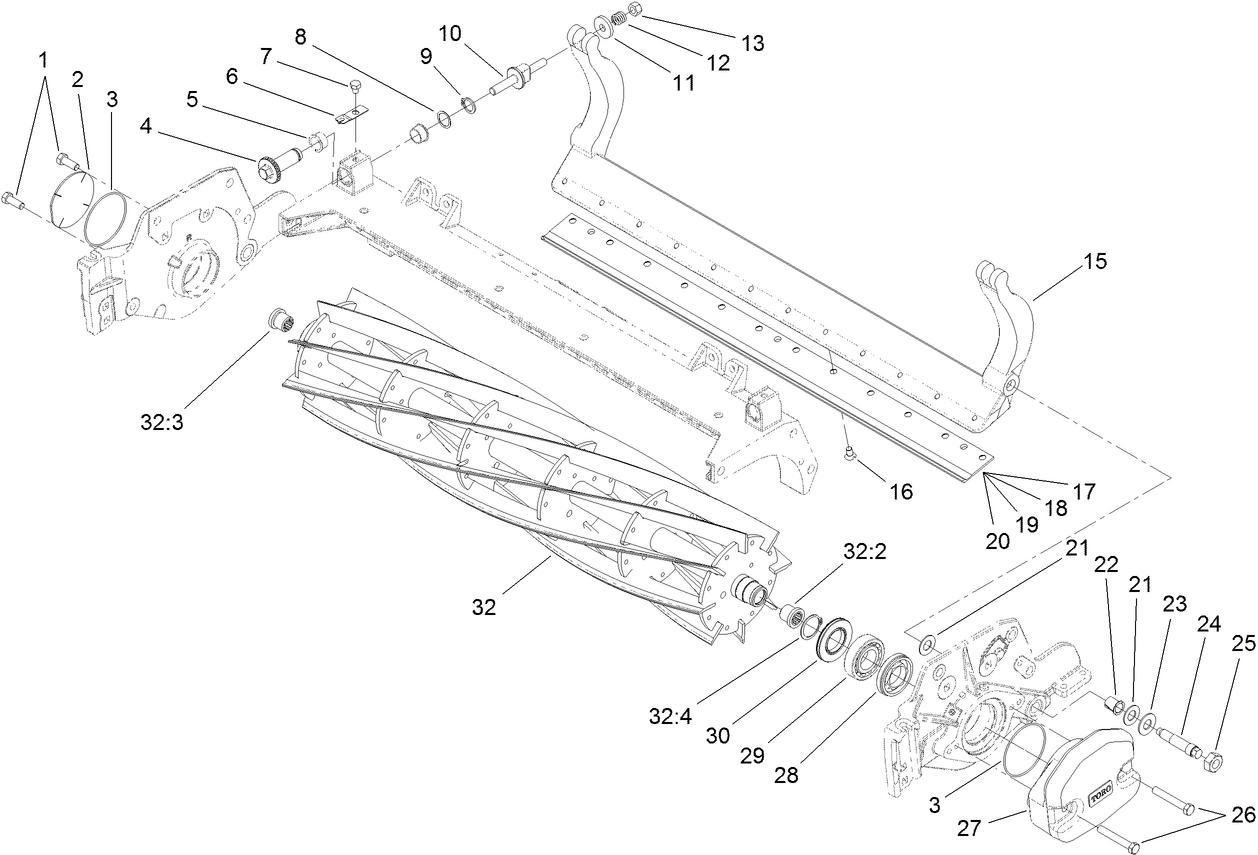 Reel and Bedbar Assembly