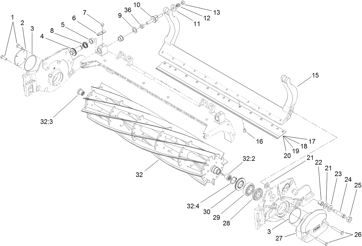 Reel and Bedbar Assembly
