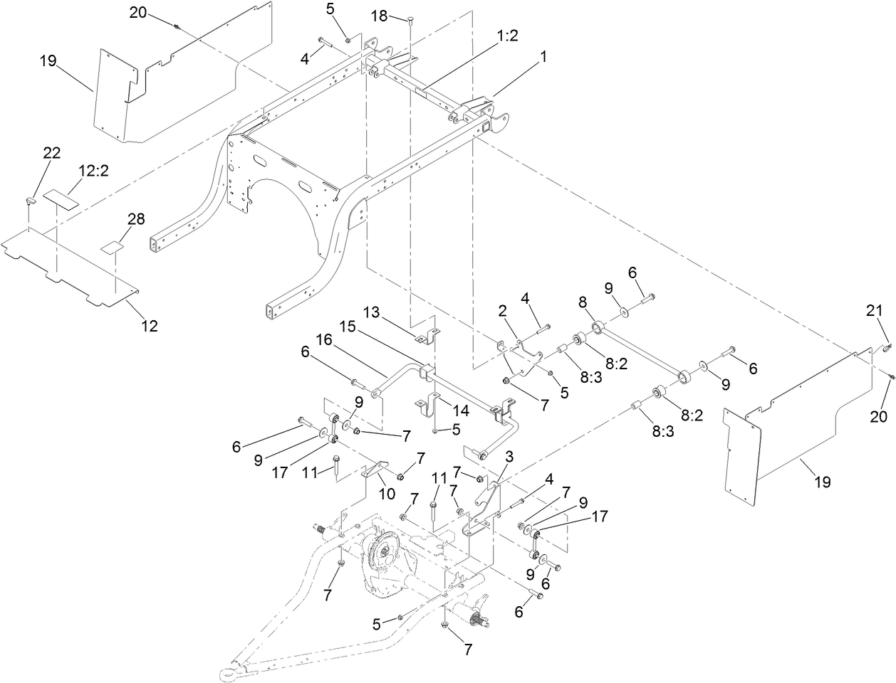 Rear Frame and Suspension Assembly