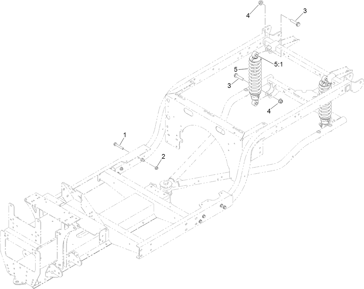 Frame Mount and Rear Shock/Spring Assembly