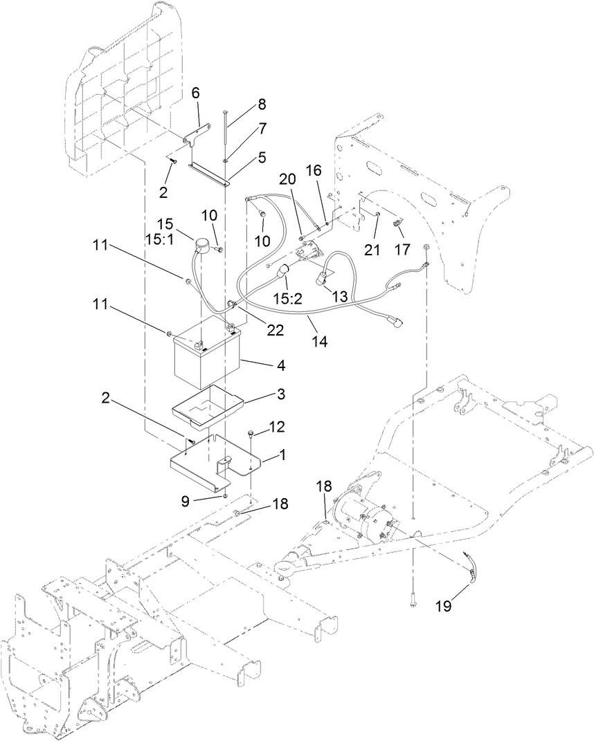 Battery and Cable Assembly