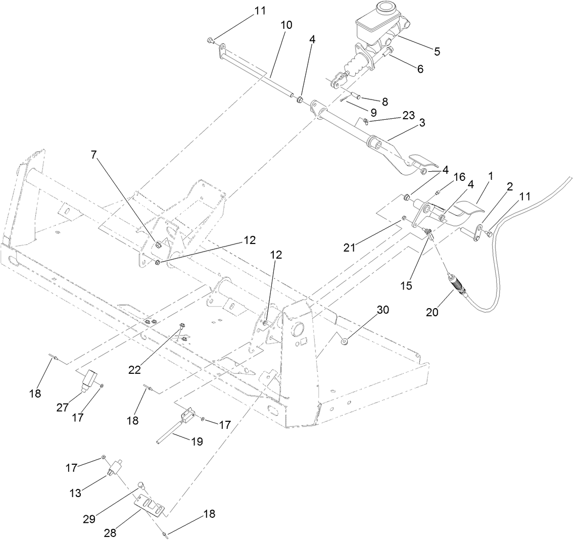 Brake and Clutch Pedal Assembly