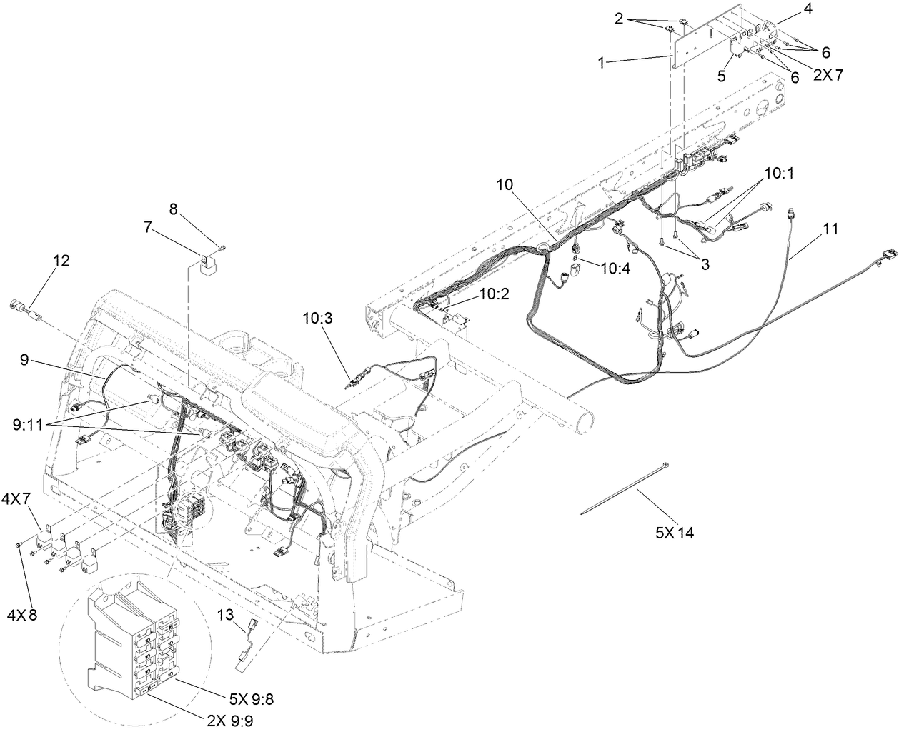 Front and Rear Wire Harness Assembly